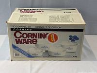 Front of original Corning Ware A-400 box showing product image and branding