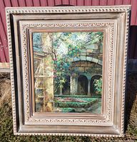 Full view of framed oil painting front