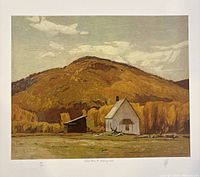 Full view of lithograph showing image and margins