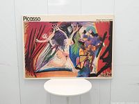 Front view of full plank-mounted Picasso print
