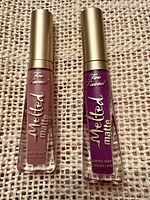 Front view of both lipsticks showing colors and Melted Matte branding