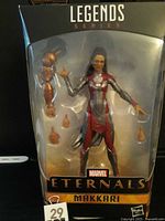 Front of sealed Marvel Legends Eternals Makkari box showing figure and accessories