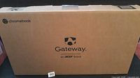 Front view of sealed Gateway Chromebook box with logo and branding