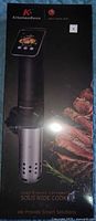 Front of sealed KitchenBoss sous vide cooker retail box