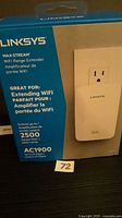 Front of sealed Linksys Max-Stream AC1900 Wi-Fi Range Extender box