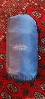 Sleeping bag packed in blue TerraGear stuff sack