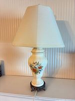 Full view of lamp with shade