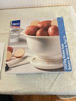 Front of box showing product image and brand