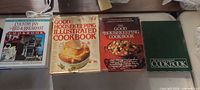 Group image of four cookbooks showing covers