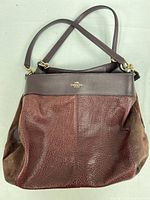 Front view of Coach Large Lexy bag showing overall design