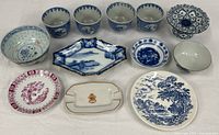 Full lot showing 12 porcelain items