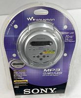 Front view of sealed Sony Walkman D-CJ01 MP3 CD player package