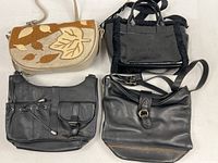 All four purses arranged together for overview