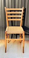 Front view of one ladder back chair