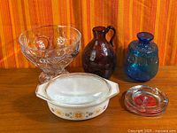 Group shot of all five glass items