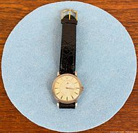 Full view of Wittnauer Mystery Dial watch on strap