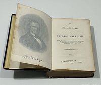 Title page and portrait frontispiece of book