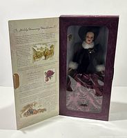 Box opened to show doll inside original packaging and printed interior panel