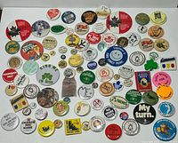 Full overhead view showing entire assortment of buttons