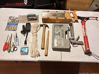 All items laid out on table