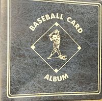 Front cover of blue Baseball Card Album binder