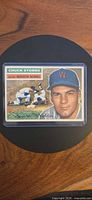 Front of Chuck Stobbs 1956 Topps card in top loader