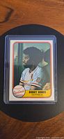 Front of Bobby Bonds 1981 Fleer #548 card in top loader