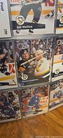 Binder page showing Mario Lemieux Pro Set card