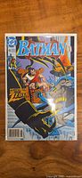 Front cover of Batman 481 in bag with board