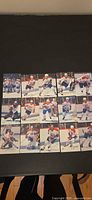All 15 Montreal Canadiens oversized photo cards laid out