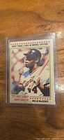 Front of Willie McCovey record breaker card in top loader