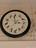 Front view showing entire clock on wall