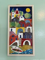 Front view of ceramic wall plaque