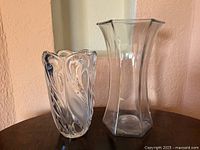 Both vases front view on table