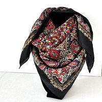 Scarf draped to show pattern and fabric sheen