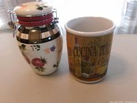 Front view of both ceramic pieces