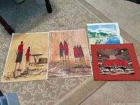 All four items laid out on carpet