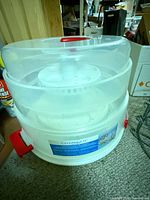 Collapsible plastic cupcake carrier with lid and handles