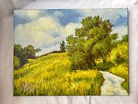 Front view of landscape oil painting