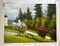 Front view of the landscape oil painting