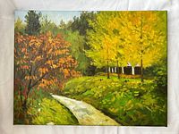 Front view of the landscape oil painting