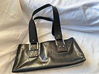 Full view of black Mercedes-Benz mini tote