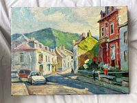 Front view of oil painting showing entire composition