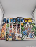 All six Doctor Who comic books issues 1-5 & 7 lined up