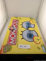 Top of Monopoly SpongeBob SquarePants box
