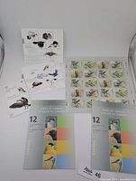 Overview of all stamp sheets, panes and booklets