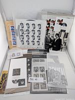 Overview of all stamp panes and sheets in lot