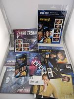 Overview of assorted Star Trek stamp sheets and booklets