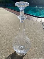 Full view of Mikasa Park Lane crystal decanter with stopper
