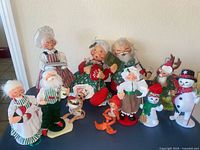 Group shot of all ten Annalee holiday figures
